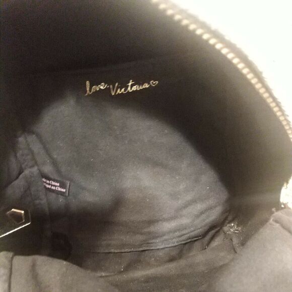 Victorias Secret Gold Backpack Mini Chain Straps Logo Charms CUTE!!! - Picture 7 of 12